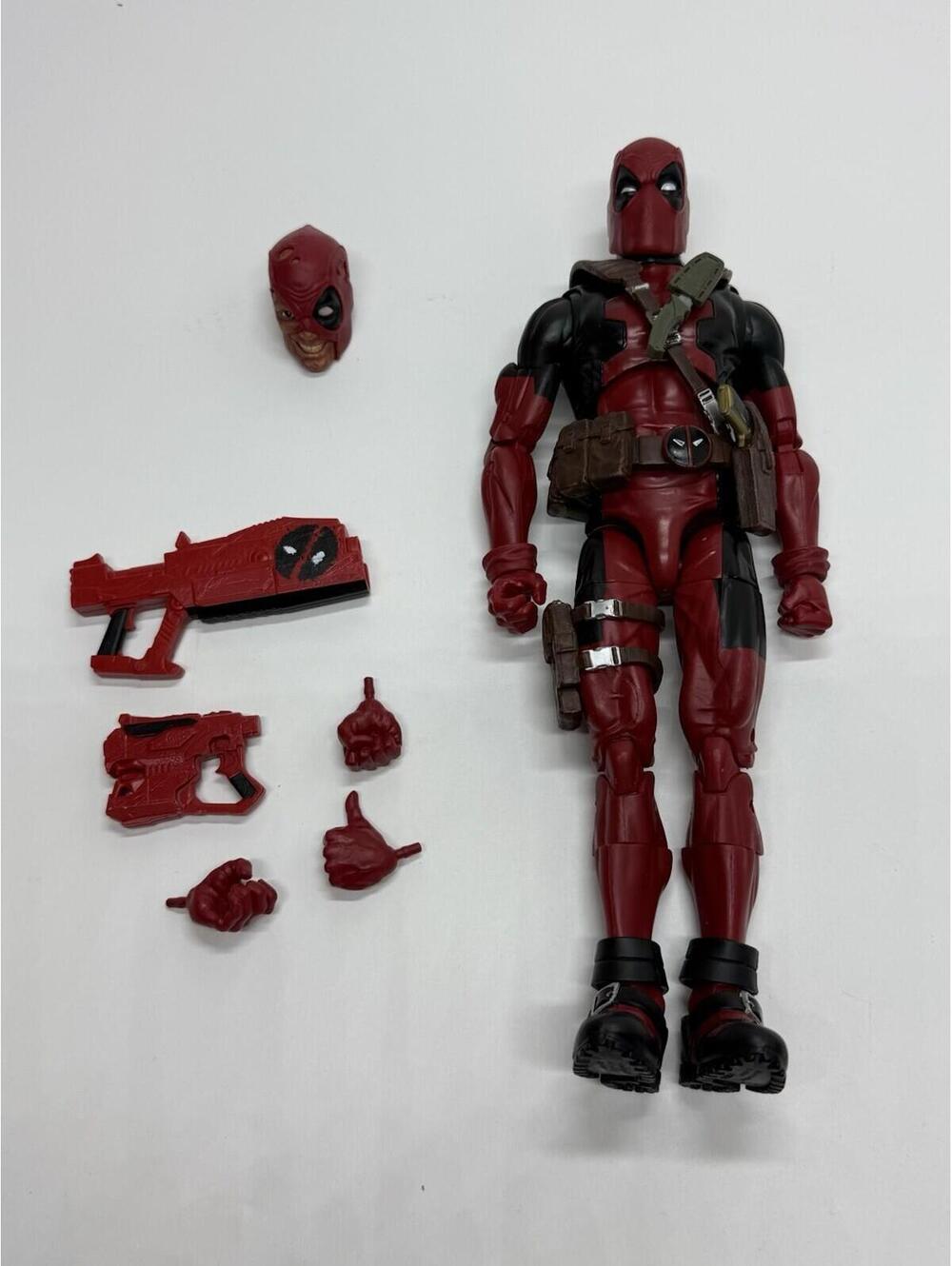 Marvel Legends Series Deadpool—12” Action Figure 2016 w/Weapons, heads and hands